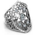 Star of David Lattice Ring Star of David lattice ring with marquise centre stone and round accent stones