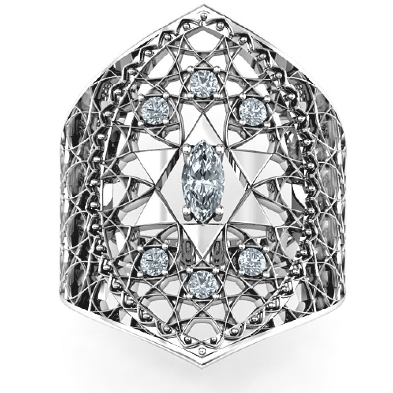 Star of David Lattice Ring product view Star of David lattice ring product view