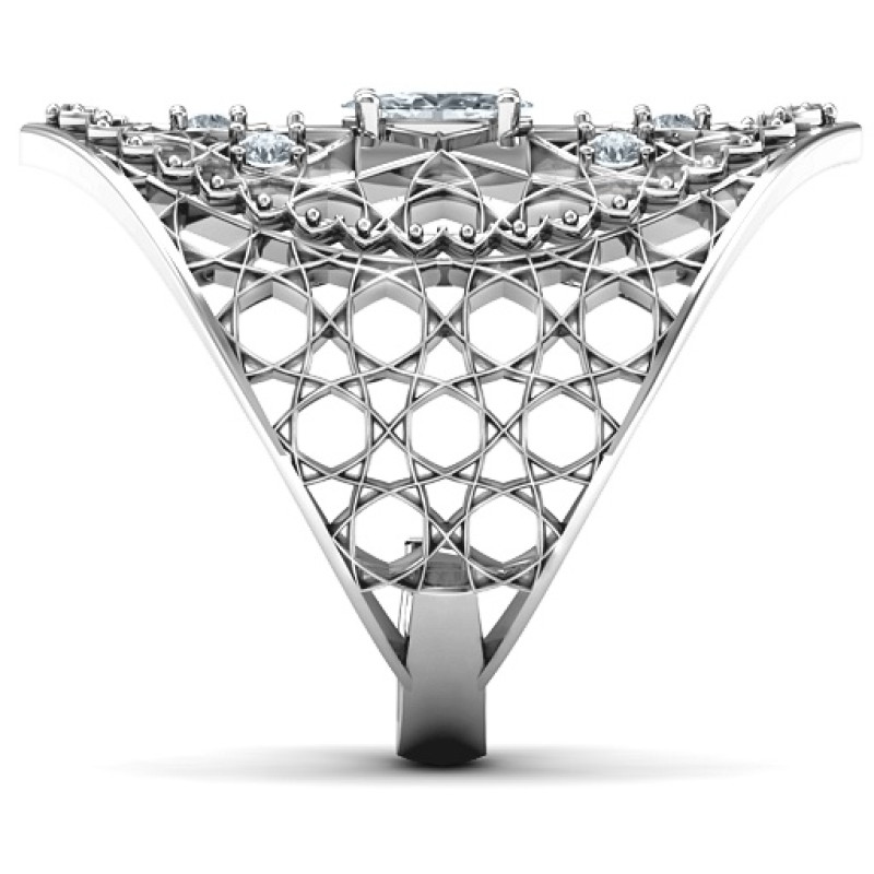 Star of David Lattice Ring product view Star of David lattice ring product view