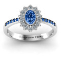 Starburst Ring with Stone Accents Starburst ring with stone accents
