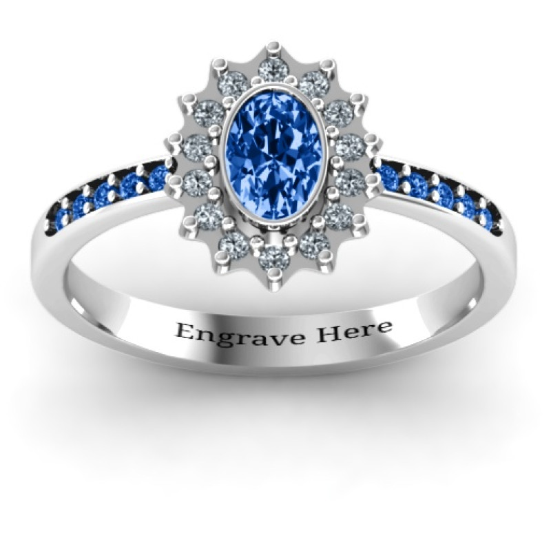 Starburst Ring with Stone Accents Starburst ring with stone accents