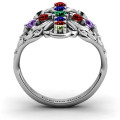 Personalised Spirituality Cross Flower Ring Personalised cross flower ring detail view
