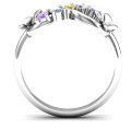 Sterling Silver 5-Stone Infinity Butterfly Ring Sterling silver five-stone infinity ring with soaring butterflies