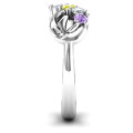 Sterling Silver 5-Stone Infinity Butterfly Ring Sterling silver five-stone infinity ring with soaring butterflies