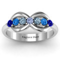 Seven-Stone Infinity Family Ring Seven-stone infinity family ring product view