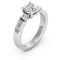 Andrea Engagement Ring Andrea engagement ring with round centre stone and baguette side stones