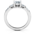 Andrea Engagement Ring Andrea engagement ring with round centre stone and baguette side stones