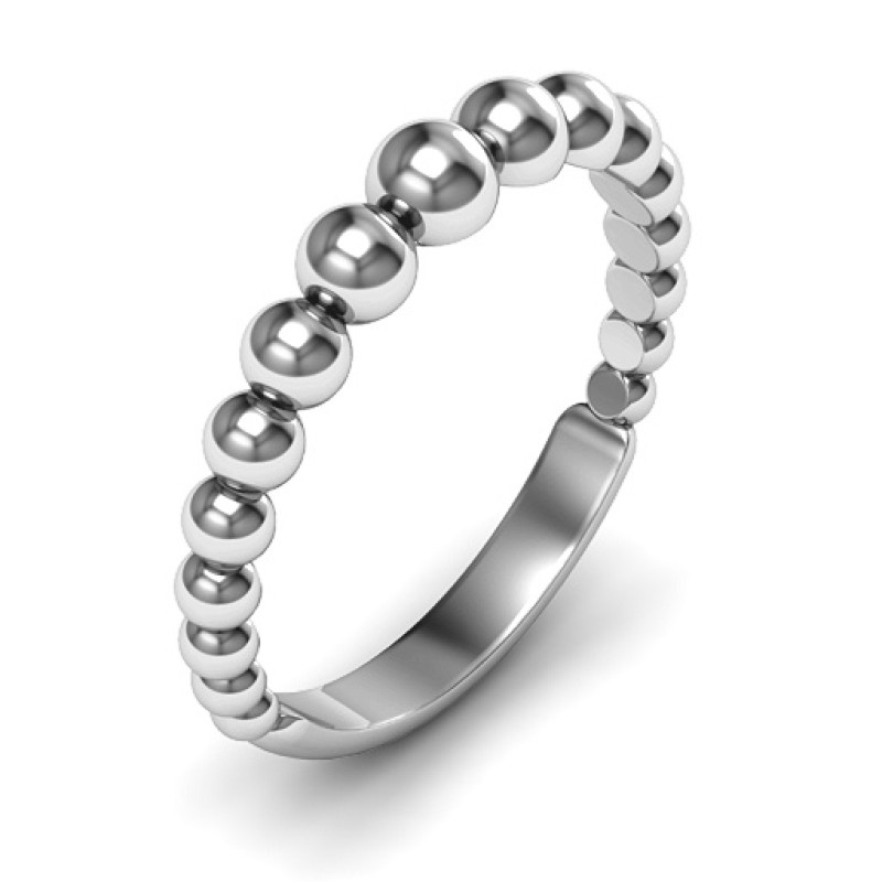 Sterling Silver Beaded Beauty Ring Sterling Silver Beaded Beauty Ring gallery image