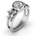 Beautiful Blossoms Split Shank Ring Detail Beautiful Blossoms split shank ring detail view