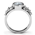 Beautiful Blossoms Split Shank Ring Side View Beautiful Blossoms split shank ring side view
