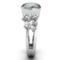 Beautiful Blossoms Split Shank Ring Alternate View Beautiful Blossoms split shank ring alternate view