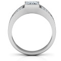 Bold Love Ring with Princess-Cut Stone Bold Love Ring with princess-cut centre stone and pavé accents