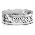 Celtic Wreath Men's Ring Celtic wreath men's ring with two-band knotwork design