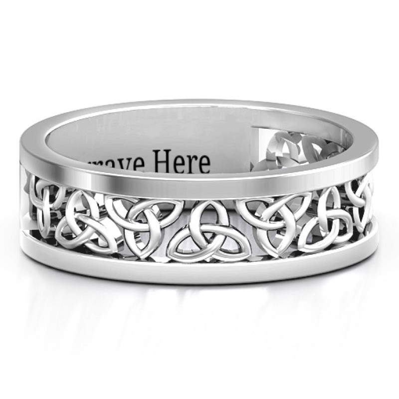 Celtic Wreath Men's Ring Celtic wreath men's ring with two-band knotwork design