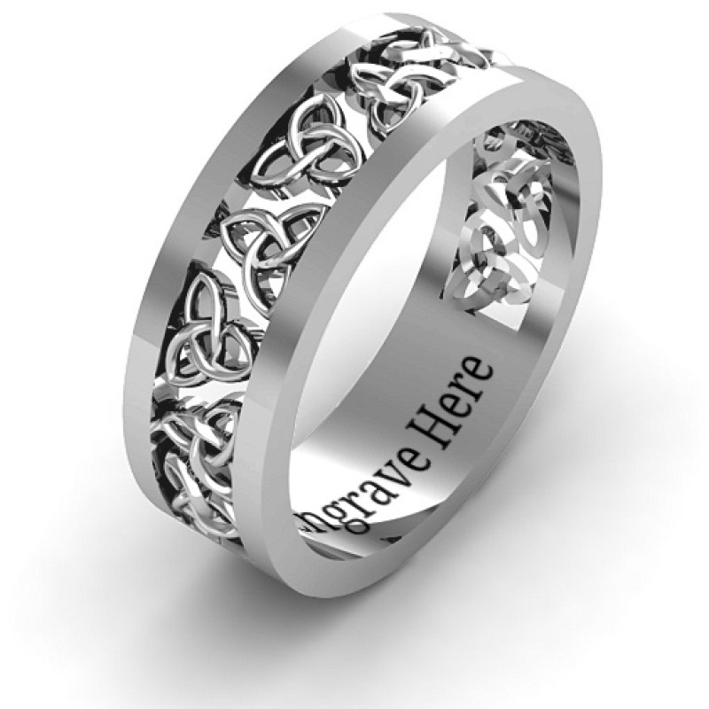 Celtic Wreath Men's Ring Side View Celtic wreath men's ring side view