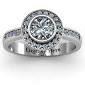 Circles of Love ring with round centre stone and accent stones
