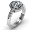 Circles of Love ring with round centre stone and accent stones