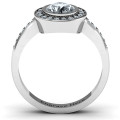 Circles of Love ring with round centre stone and accent stones