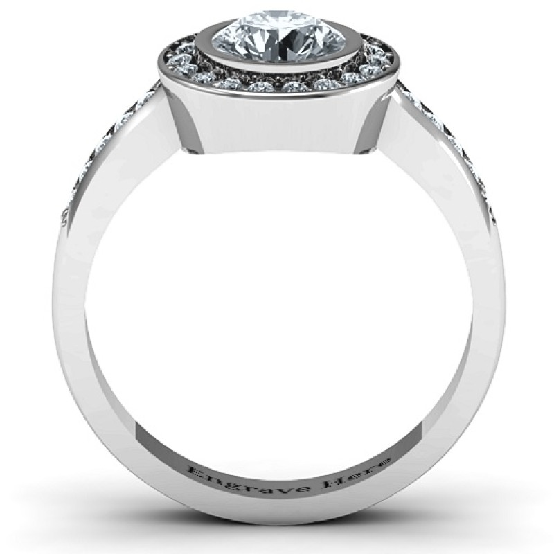 Circles of Love ring with round centre stone and accent stones