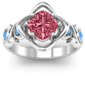 Cushion on Flowers Ring Cushion on Flowers Ring with floral cutout detailing