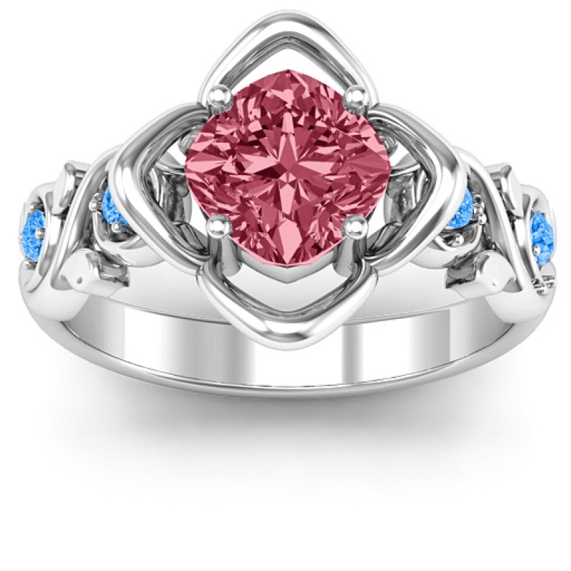 Cushion on Flowers Ring Cushion on Flowers Ring with floral cutout detailing