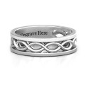 Diadem Infinity Women's Ring with interwoven infinity bands