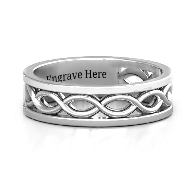 Diadem Infinity Women's Ring with interwoven infinity bands