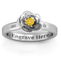 Custom Flourish Rose Ring View Custom flourish rose ring product view