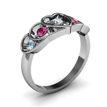 Sterling Silver Heart Collage Ring Sterling Silver Heart Collage Ring