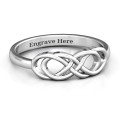 Infinity knot ring with three interwoven infinity symbols