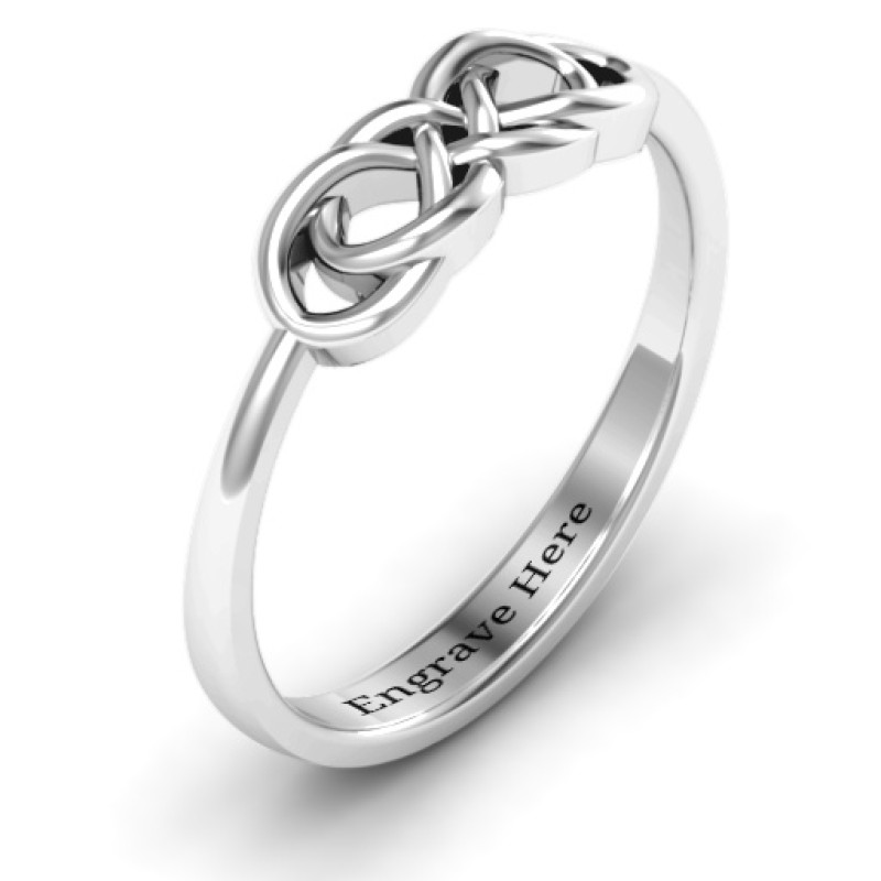 Sterling Silver Infinity Knot Ring gallery image