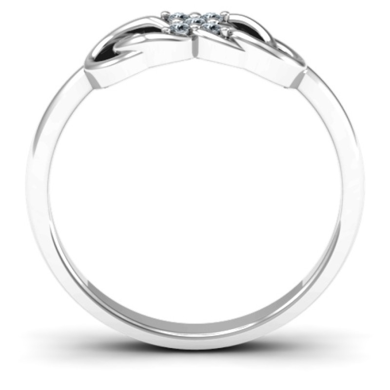 Infinity Knot Ring with Accents Infinity knot ring with accent stones
