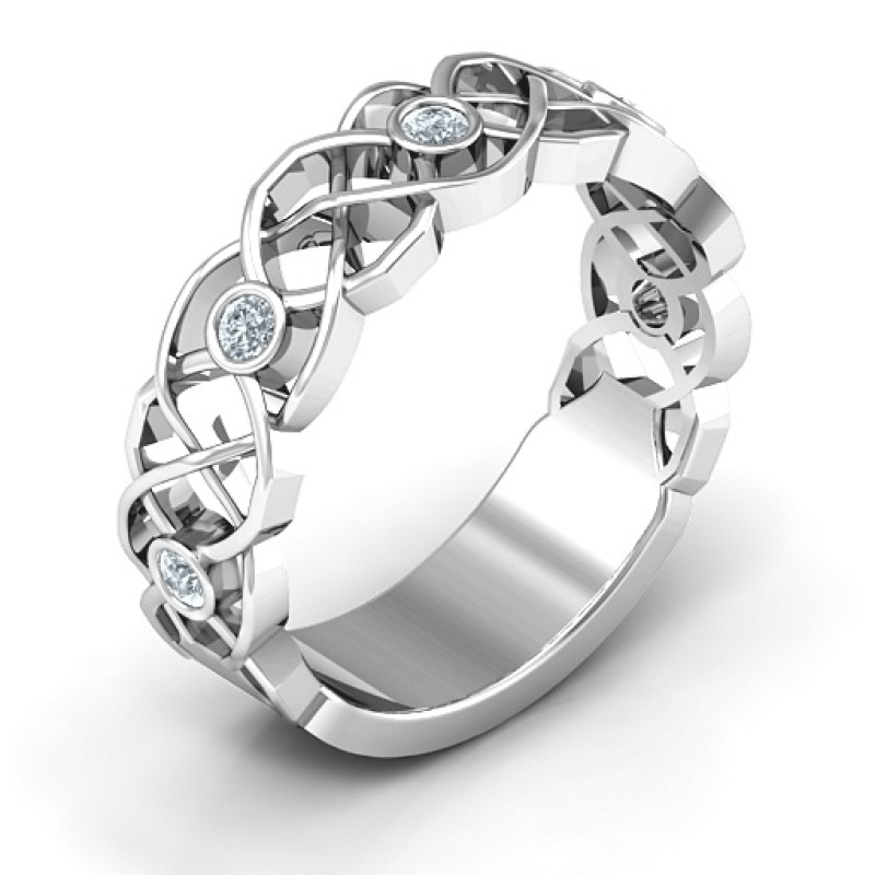 Sterling Silver Intertwined Love Band Ring Sterling Silver Intertwined Love Band Ring view