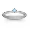 Sterling Silver Knife Edge Solitaire Ring Sterling Silver Knife Edge Solitaire Ring product view