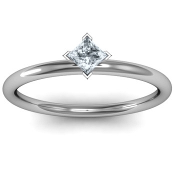 Sterling Silver L-Shaped Princess Ring Sterling Silver L-Shaped Princess Ring