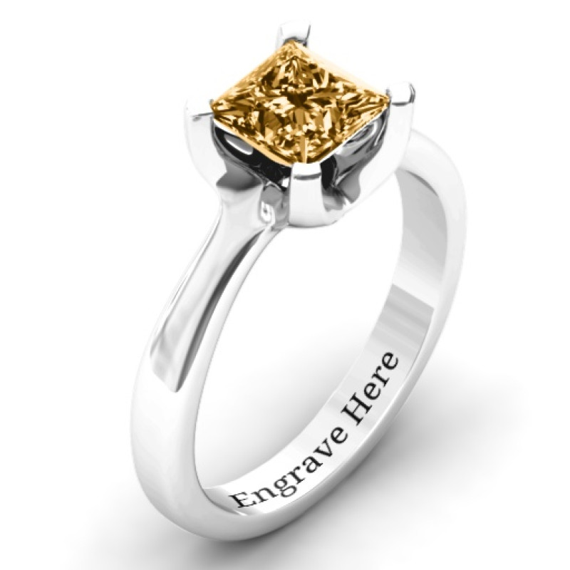Large Princess Solitaire Ring product image