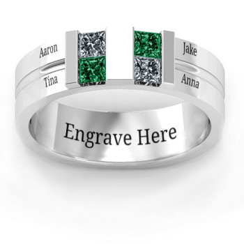 Sterling Silver Leonidas Grooved Men's Ring Sterling Silver Leonidas Grooved Men's Ring