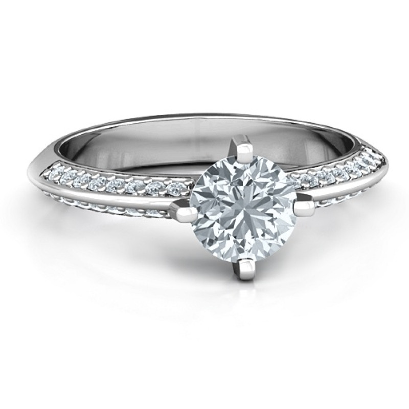 Sterling Silver Maxine Ring with round centre stone