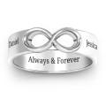 Men's Engraved Infinity Band Ring Men's engraved infinity band ring product view