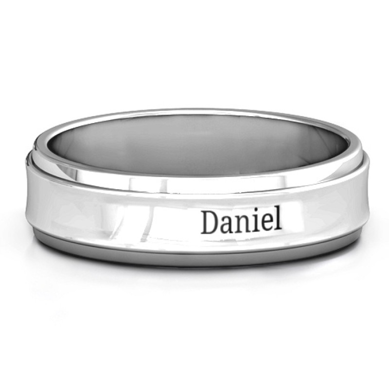 Menelaus bevelled concave men's ring