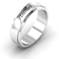 Menelaus bevelled concave men's ring product view