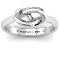 Modern infinity heart ring product view