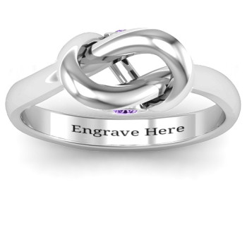 Sterling Silver Modern Infinity Heart Ring Sterling Silver Modern Infinity Heart Ring