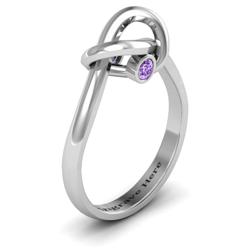 Modern infinity heart ring product detail