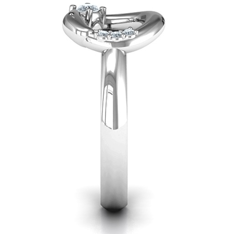 Ouroboros Snake Ring Ouroboros snake ring with round stone settings