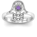 Sterling Silver Protection Hamsa Ring product view