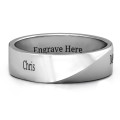 Ridge Diagonal Peak Men's Personalised Ring Ridge Diagonal Peak men's personalised ring