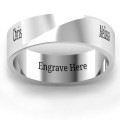 Ridge Diagonal Peak Men's Personalised Ring Ridge Diagonal Peak men's personalised ring product view