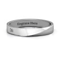 Ridge Diagonal Peak women's personalised ring