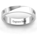 Ridge Diagonal Peak women's personalised ring view